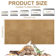 Haull reptile carpet textured surface improves grip for reptile feet.