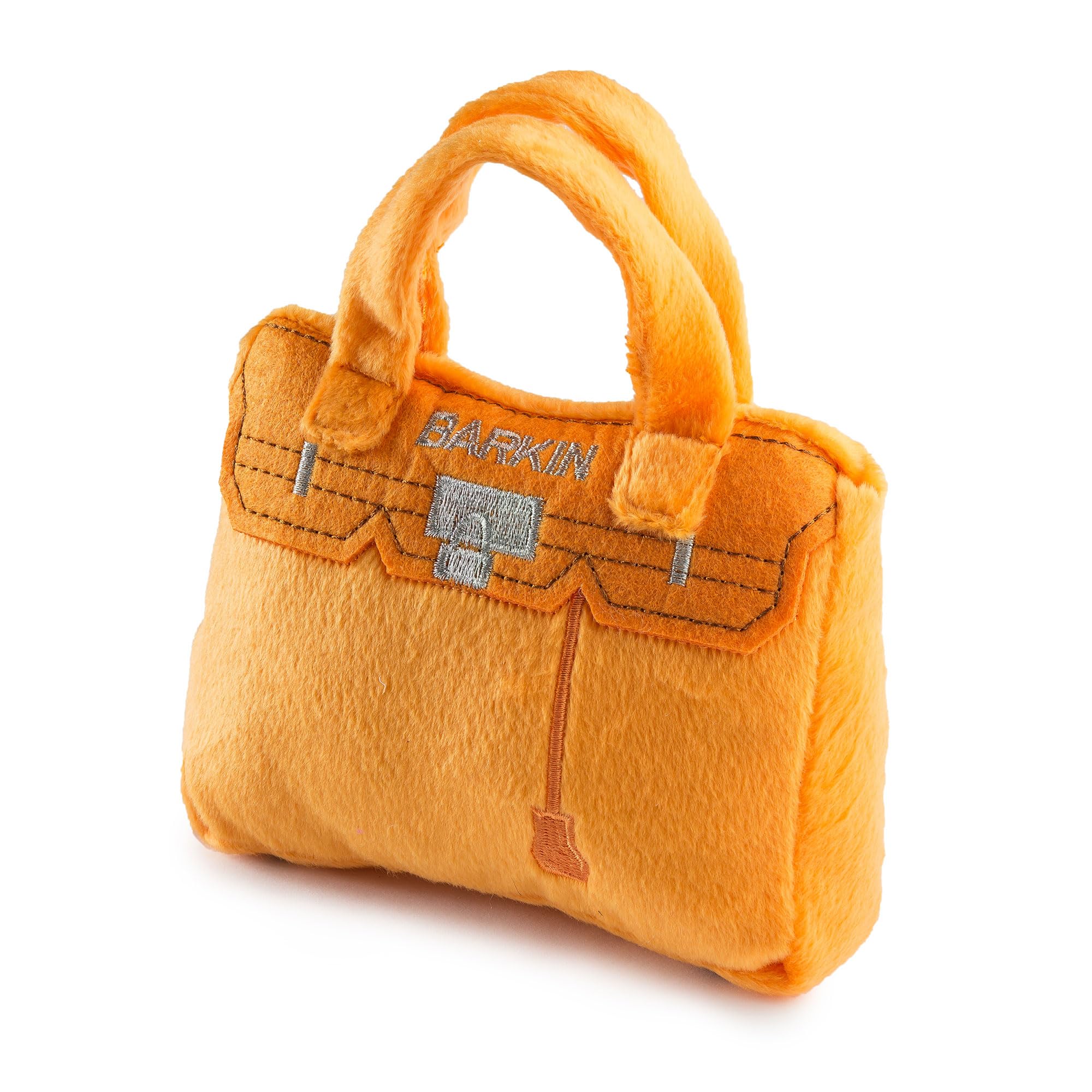 Haute Diggity Dog Barkin Bag plush toy with squeaker for interactive play.