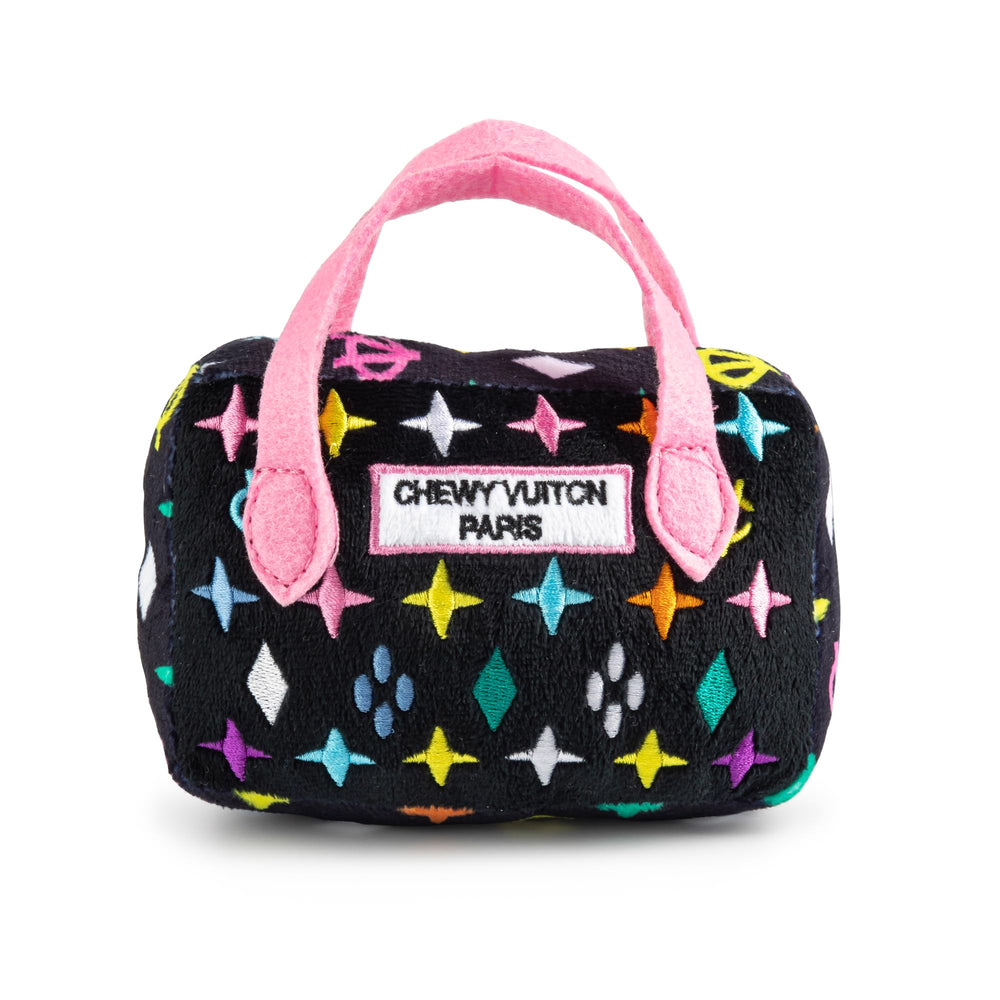 Haute Diggity Dog Chewy Vuiton handbag in black monogram for stylish playtime