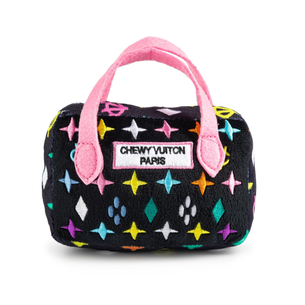 Haute Diggity Dog Chewy Vuiton handbag in black monogram for stylish playtime