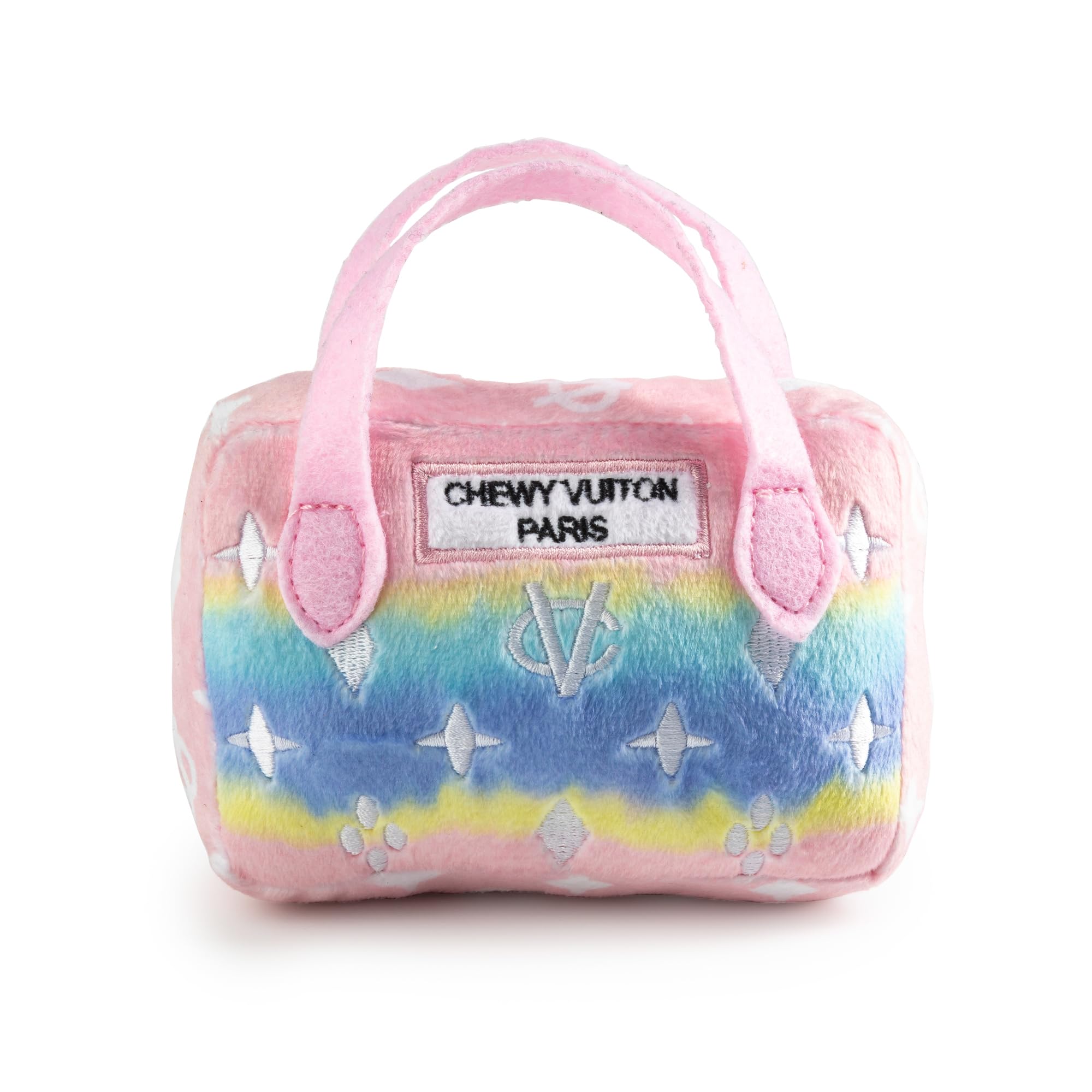 Haute Diggity Dog Chewy Vuiton handbag pink ombre front view for small dogs.
