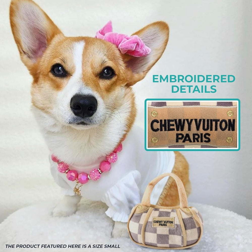 Haute Diggity Dog Chewy Vuiton Handbag soft-plush-material for cuddly comfort.