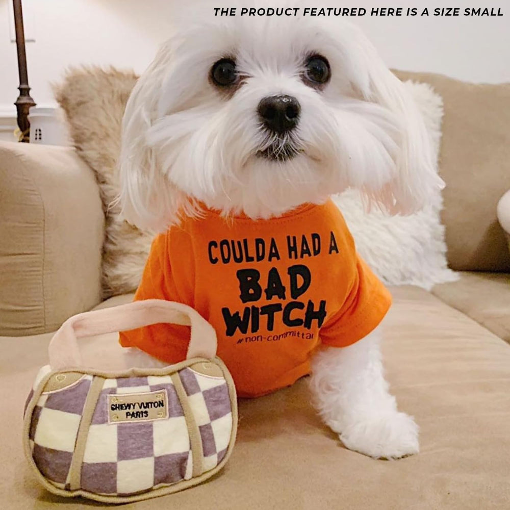 Haute Diggity Dog handbag toy tan checker for fetch and cuddle