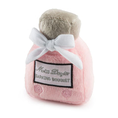 Haute Diggity Dog Miss Dogior perfume bottle plush toy with squeaker for engaging fetch