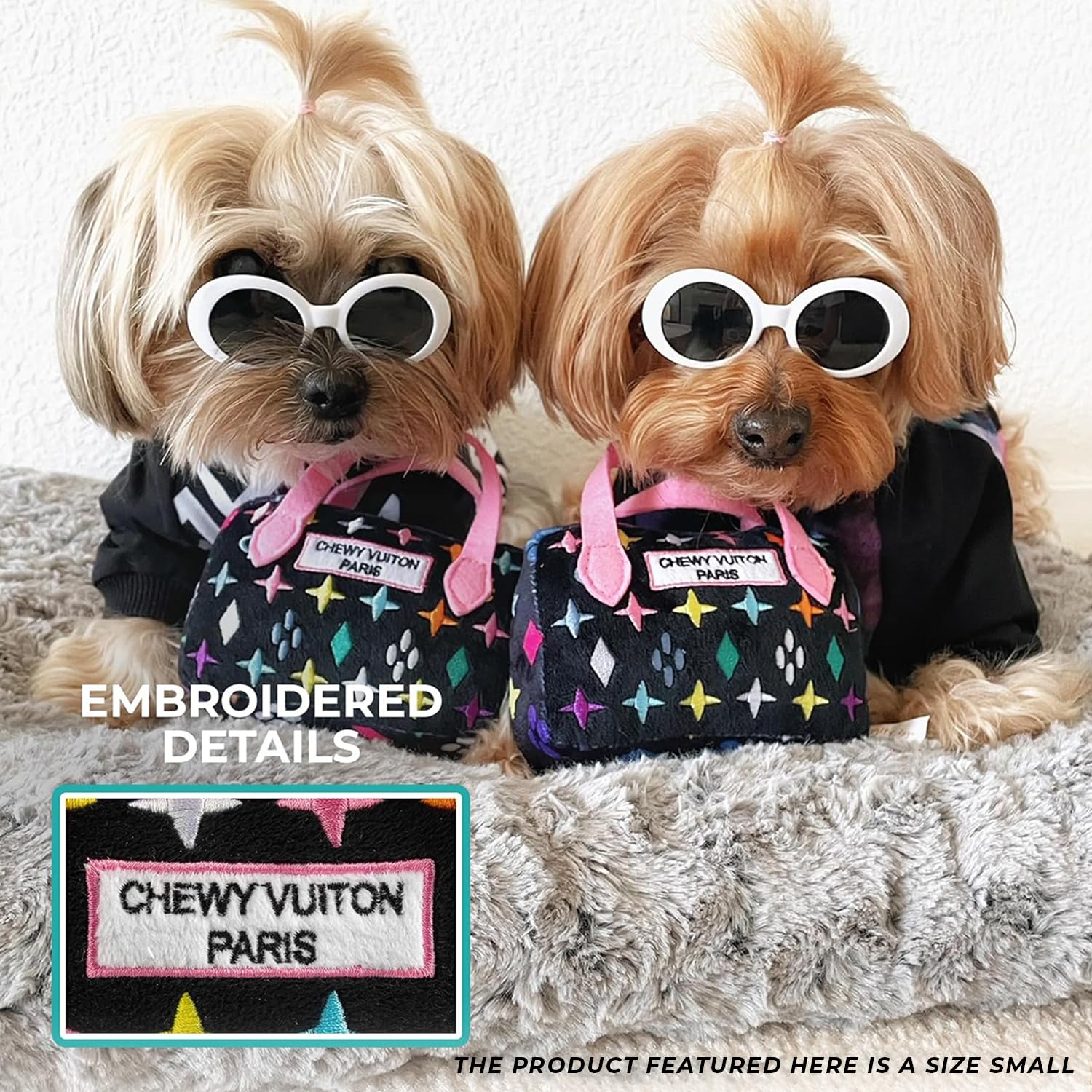 Haute Diggity Dog handbag plush feels soft yet durable for hours of play