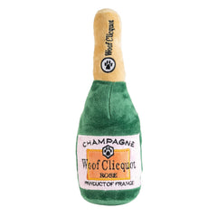 Haute Diggity Dog Woof Clicquot Rose front view toy for stylish playtime and squeaker fun.