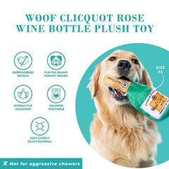 Haute Diggity Dog Woof Clicquot Rose plush texture invites soft cuddles and comfort.