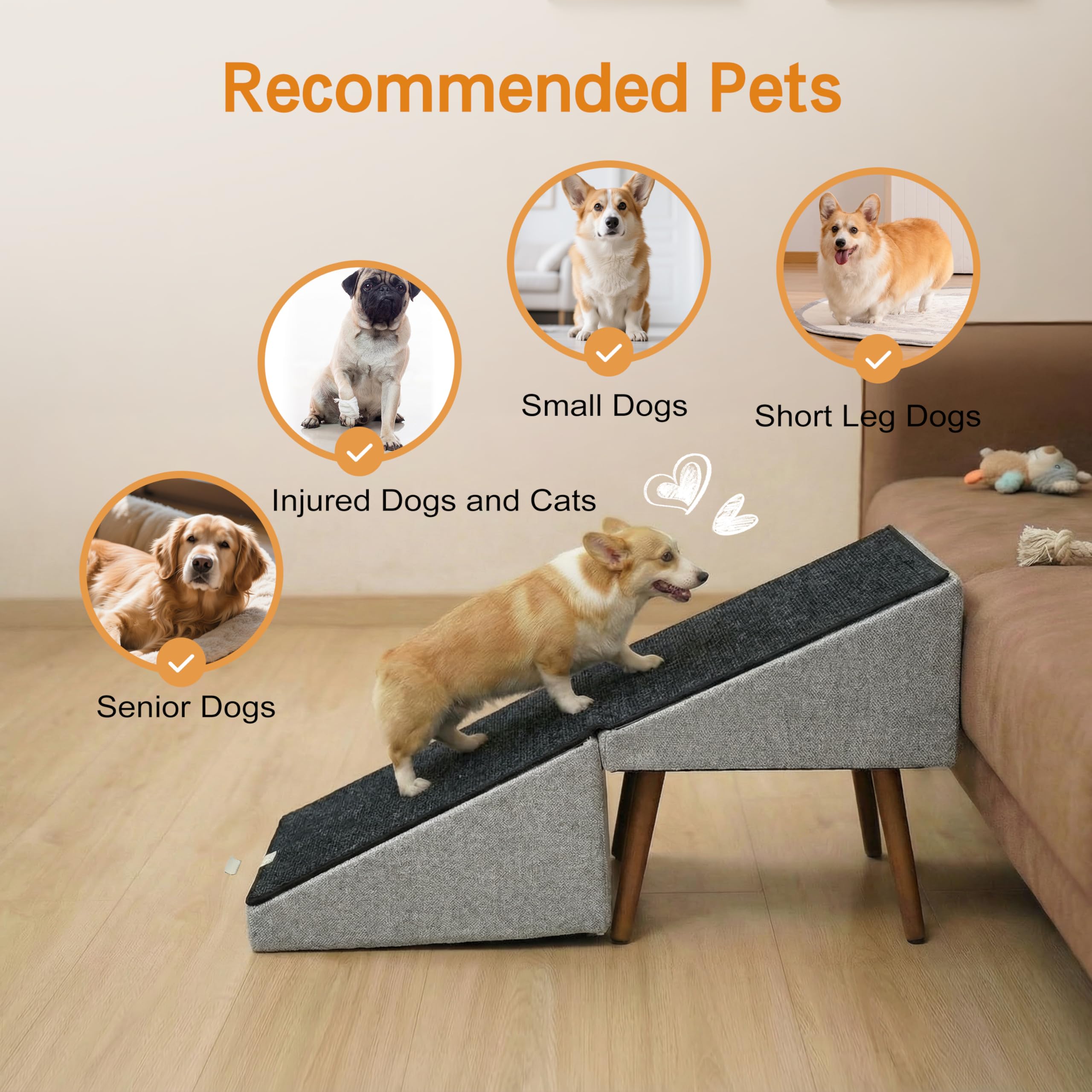 Haven Pet 2-in-1 dog ramp-wood-frame: sturdy solid-wood build supports up to 300 lbs