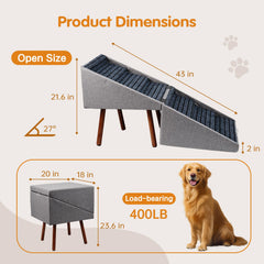 Haven Pet 6-step stairs close-up showing wide steps and gentle incline.