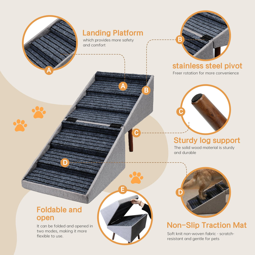 Haven Pet solid wood frame supports up to 400 lbs for heavy breeds.