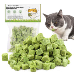 HavenJanny cat grass treats packaging, showing a wholesome reward for cats.