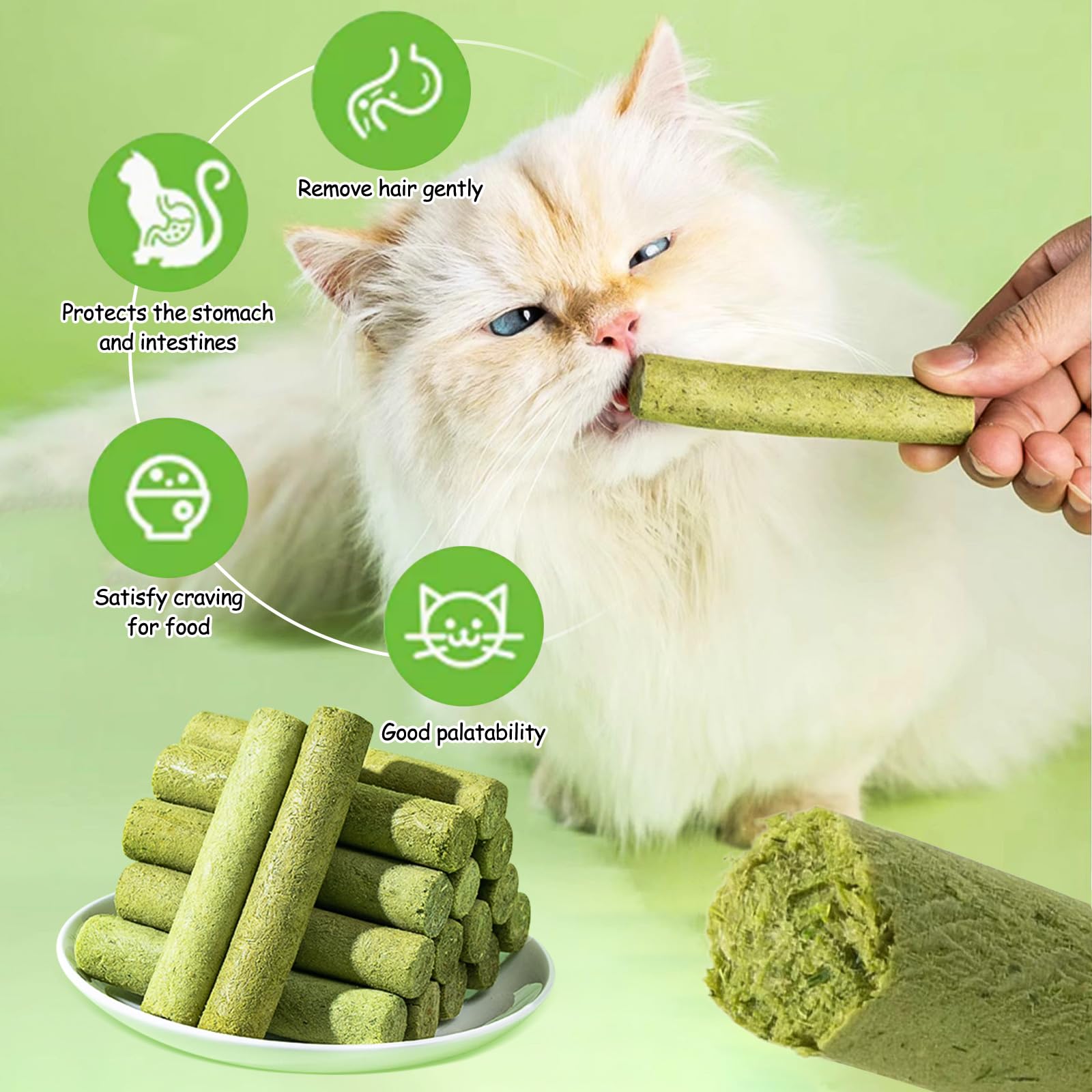 HavenJanny hairball relief cat snack close-up emphasizing fiber content