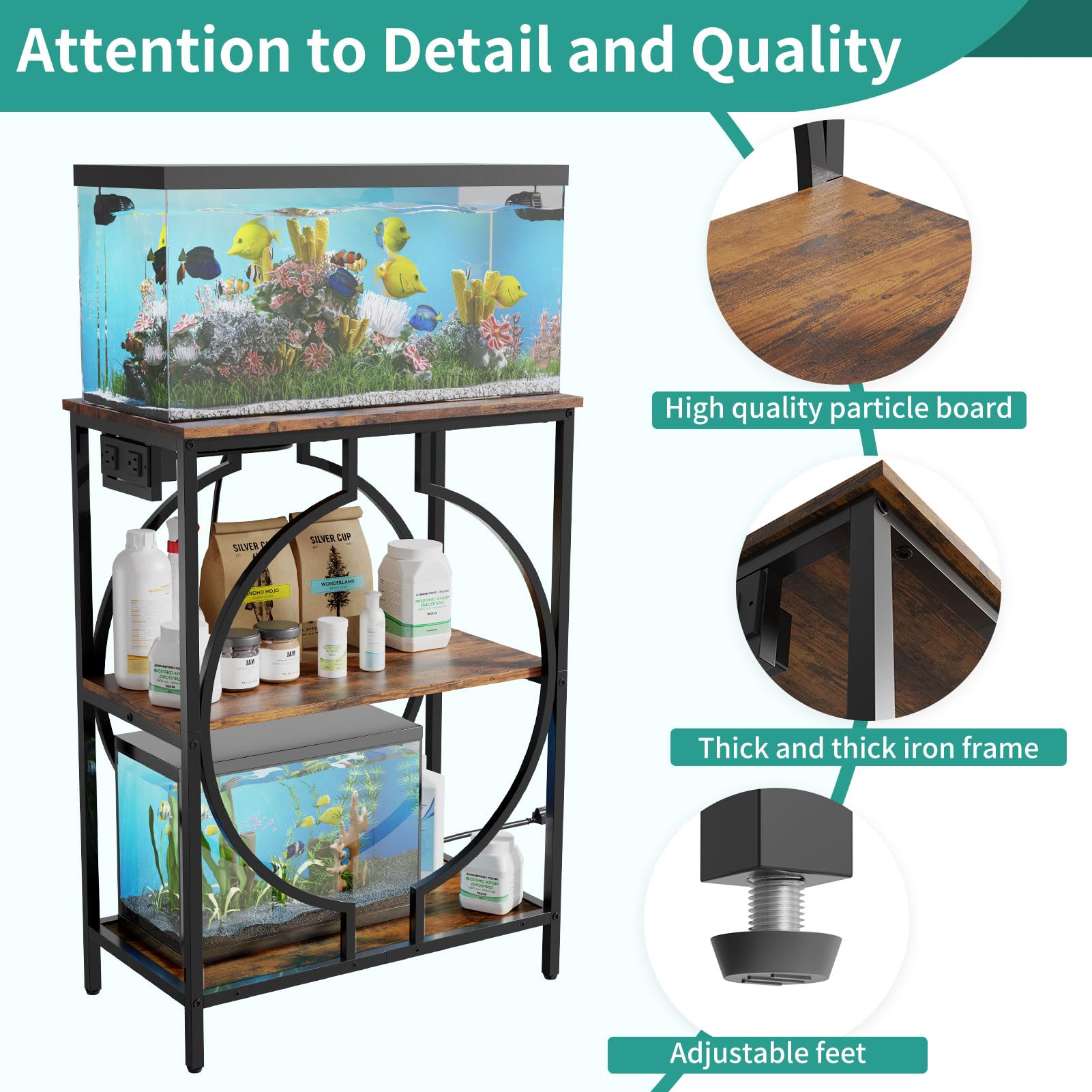 HavenlyYouth bottom shelf capacity for additional supplies and décor items.