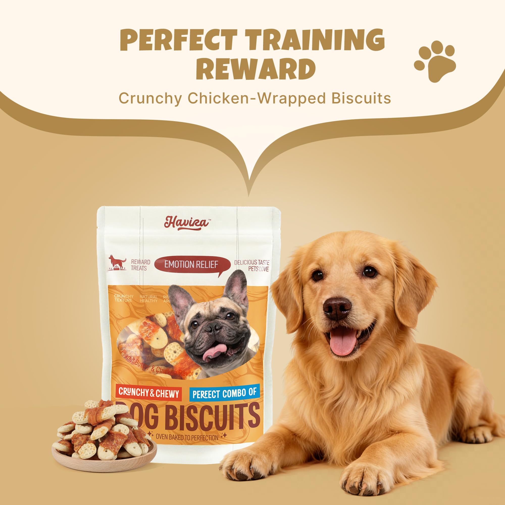 Havira training reward crunch biscuits for active dogs.