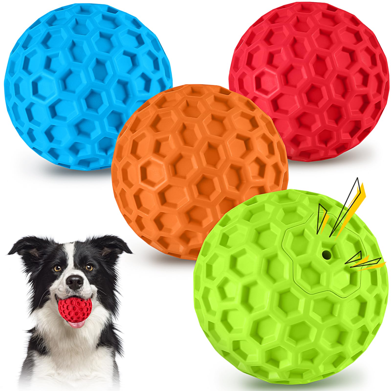 Havit indestructible squeaky ball for aggressive chewers; durable outdoor chew toy