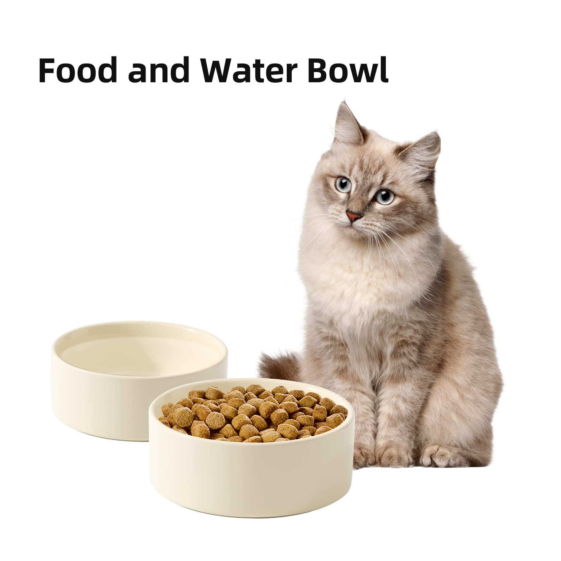 Havniva 13oz capacity cat bowl suitable for dry or wet food and water
