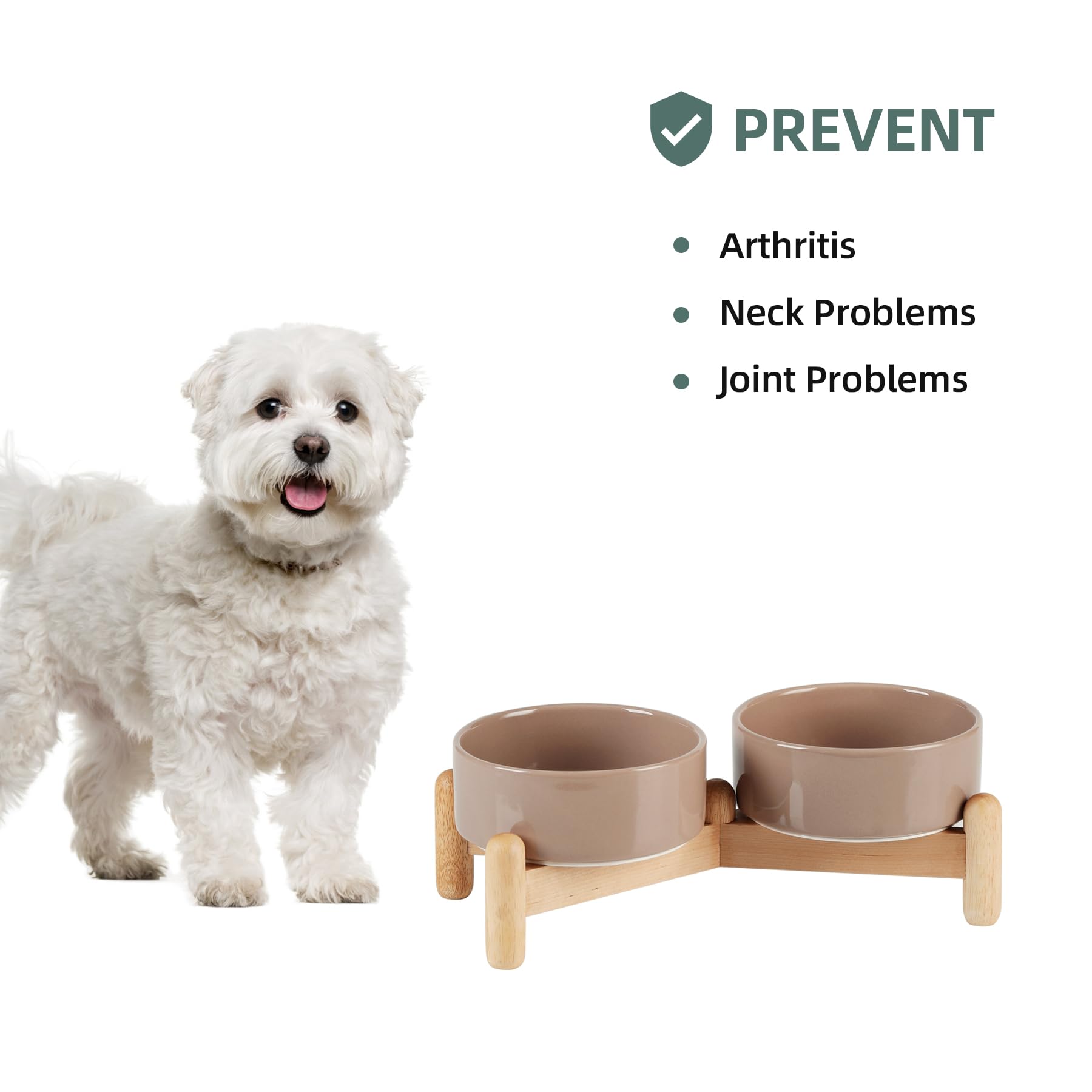 Havniva bowls hold 13.5oz, suitable for food or water for small pets.