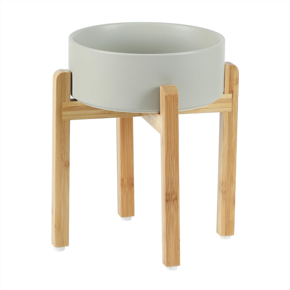 Havniva ceramic raised dog bowl with stand supports comfortable feeding for large breeds.