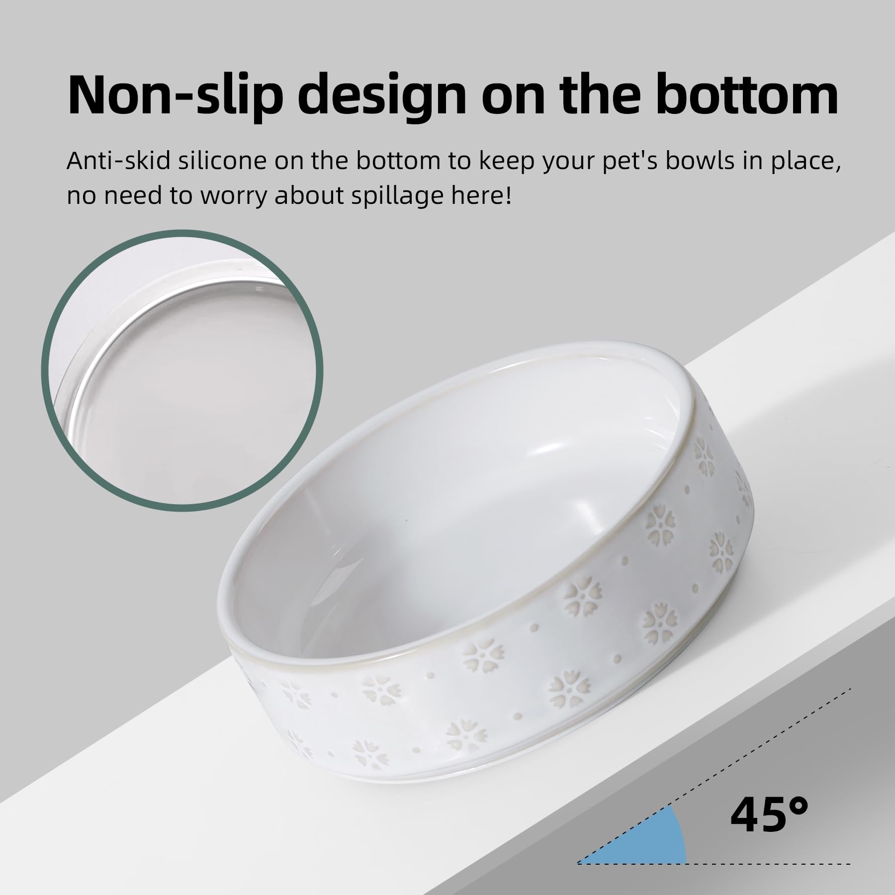 Havniva ceramic food bowls are lead-free and simple to wipe clean