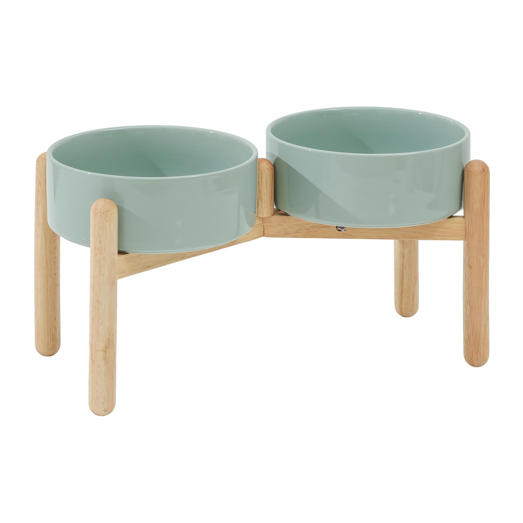Havniva ceramic raised dog bowl with stand for stable, comfortable meals.