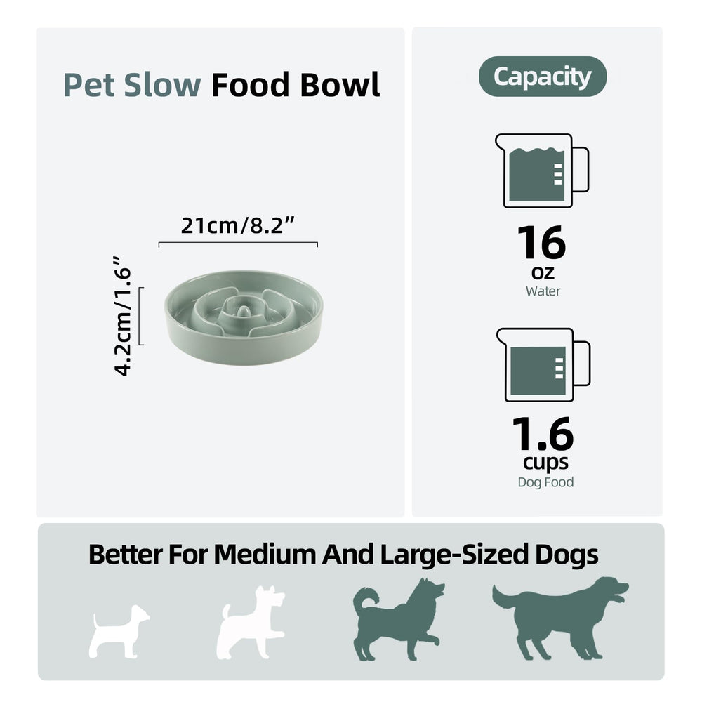 Havniva ceramic slow feeder bowl side view encourages mindful meals and reduced gulping.