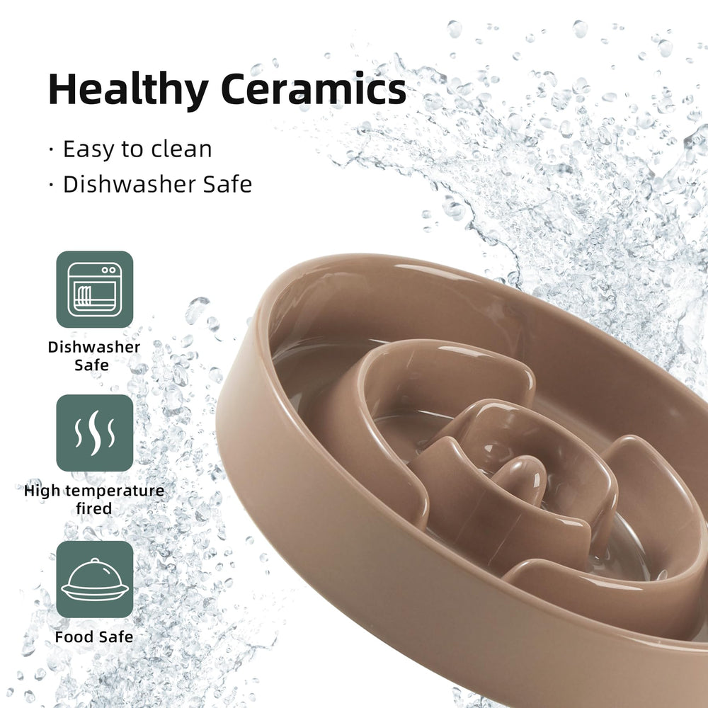 Havniva ceramic slow-feeder bowl size 8.2 inches for larger dogs.
