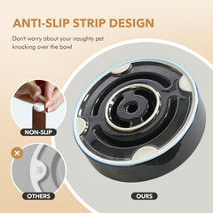 Dishwasher-safe ceramic dog bowl for easy cleaning after meals.