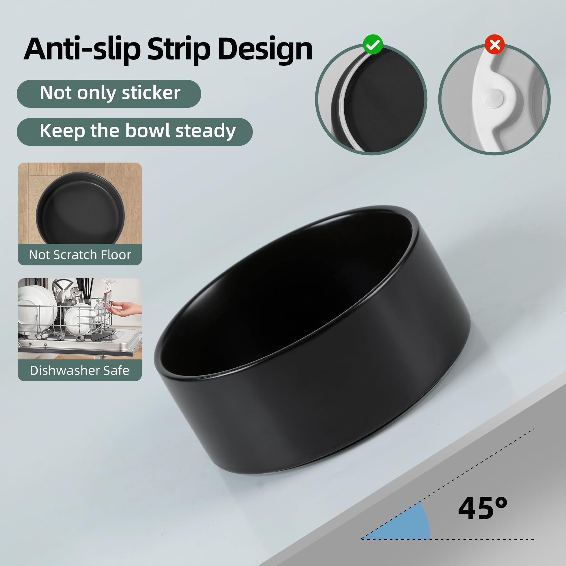 Havniva ceramic dog bowl large-capacity 7 cups ideal for preventing frequent refills.