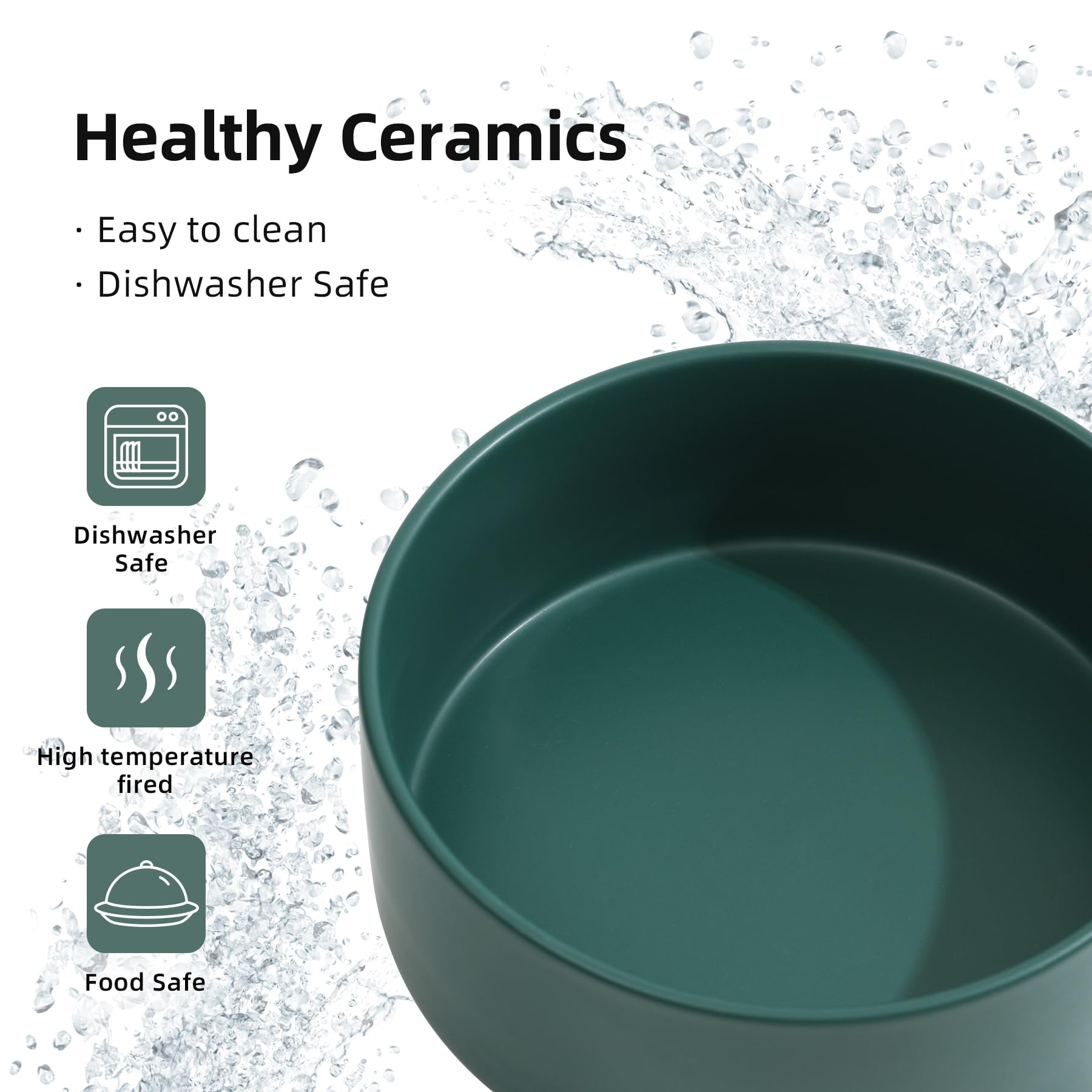 Havniva modern matte design blends with home decor while feeding pets.