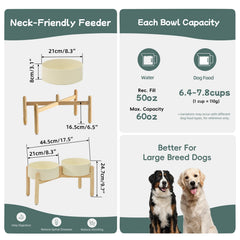Havniva double bowl on stand supports comfortable eating posture.