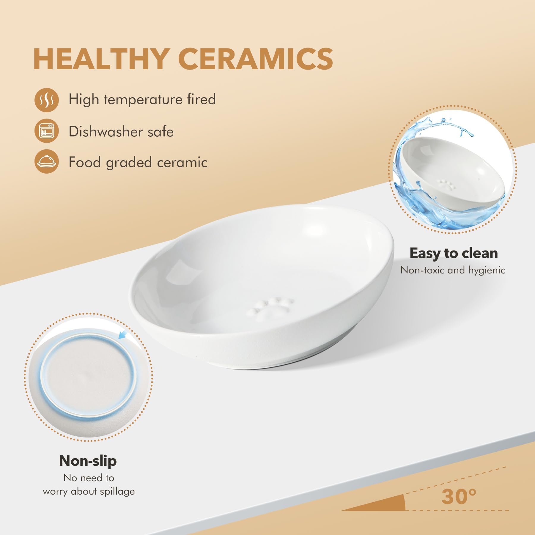 Havniva anti-slip base keeps bowls steady on any surface for confident feeding.