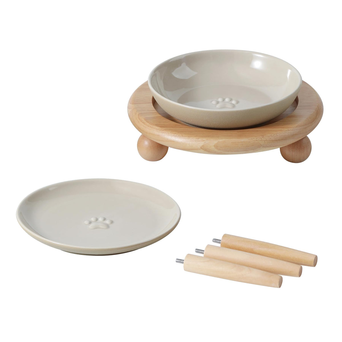 Havniva elevated cat bowls with whisker-friendly design for comfortable meals