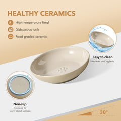 Havniva ceramic bowls are cadmium-free and dishwasher-safe for safe, easy cleaning.