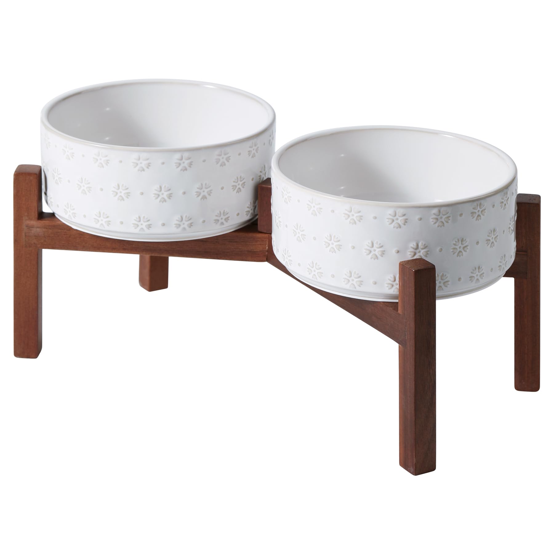 Havniva elevated ceramic dog bowl for healthier eating posture