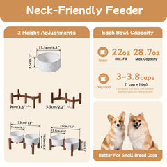 Havniva flip-stand two heights enables adaptable feeding for puppies.