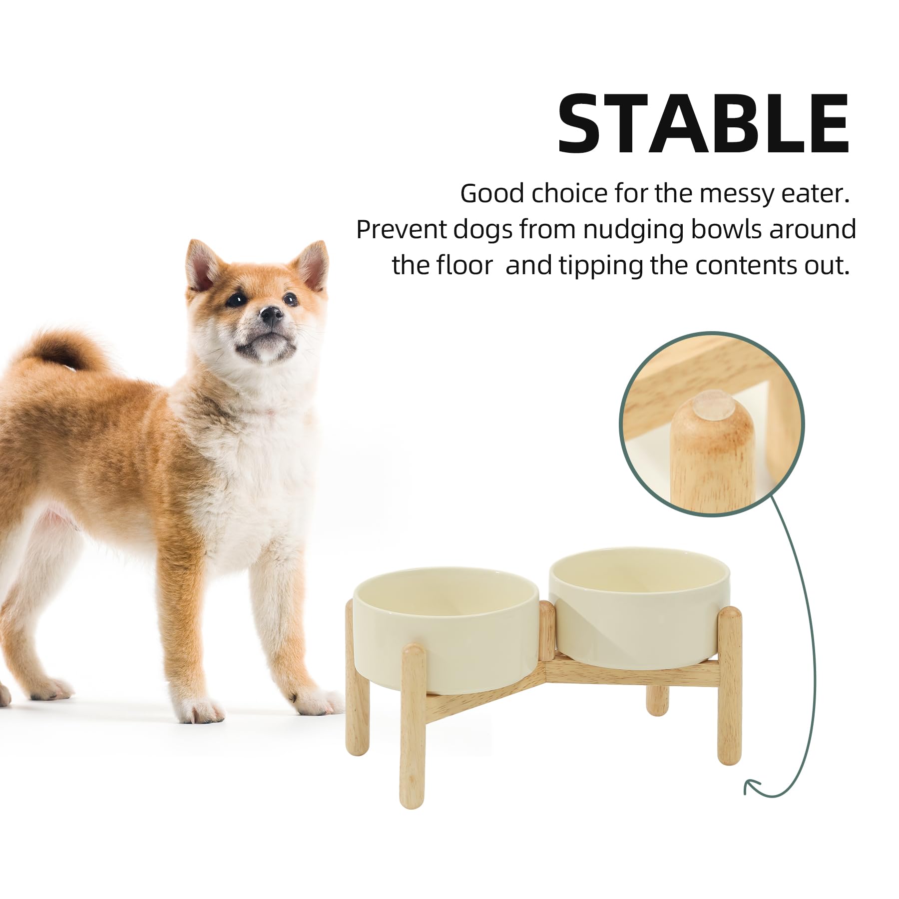 Havniva raised bowls; reduced mess with elevated dining for dogs.
