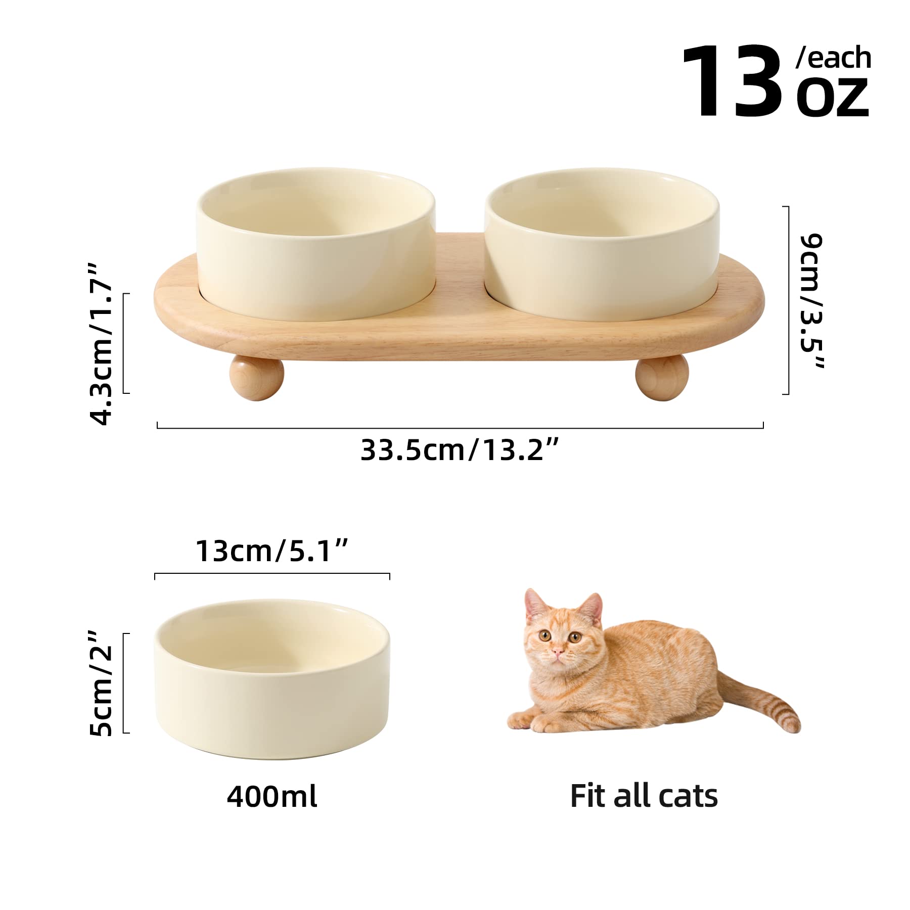 Havniva raised ceramic bowl is dishwasher safe for quick cleanup.