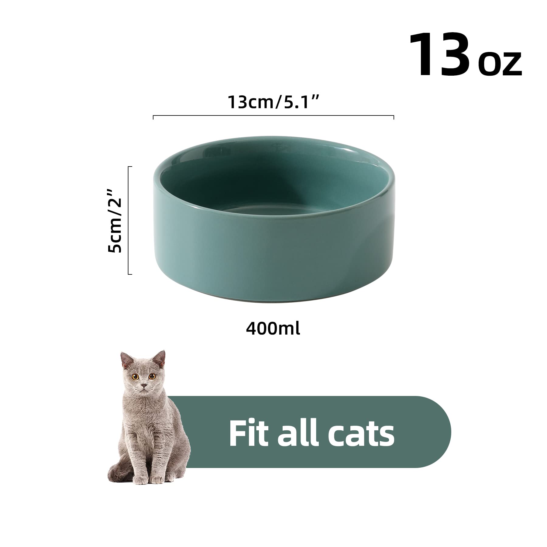 Havniva whisker-friendly 5-1 inch opening promotes comfortable eating and drinking.