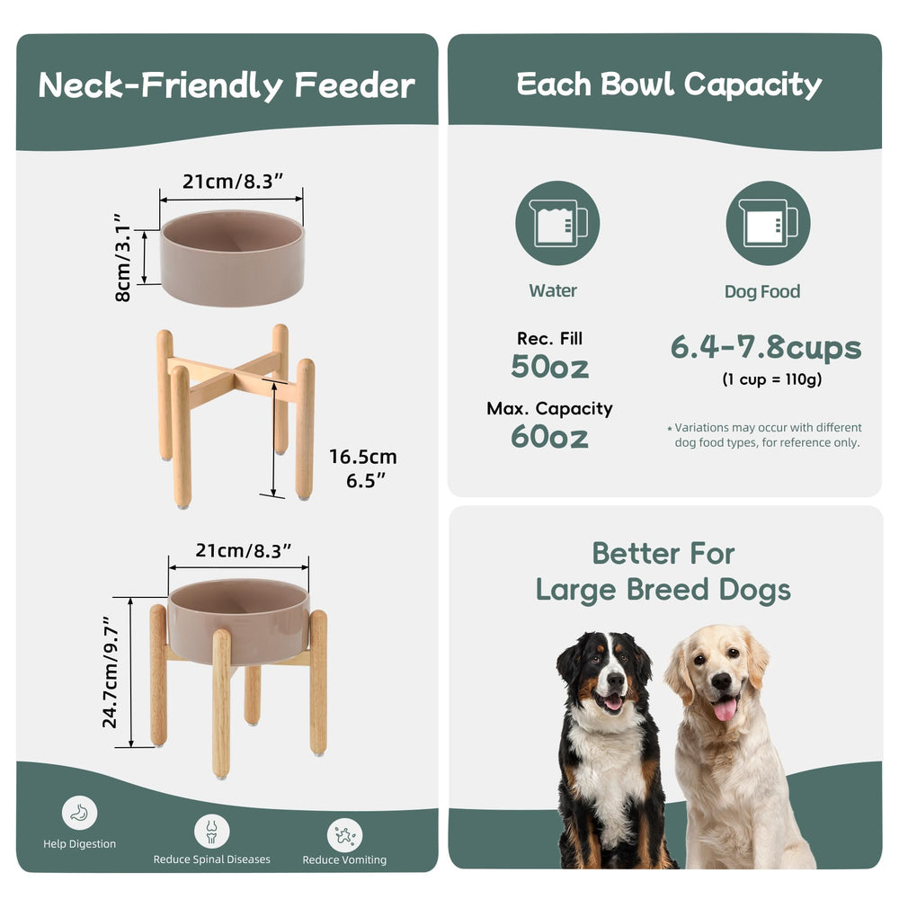 Havniva wooden stand keeps the feeder stable for large dogs