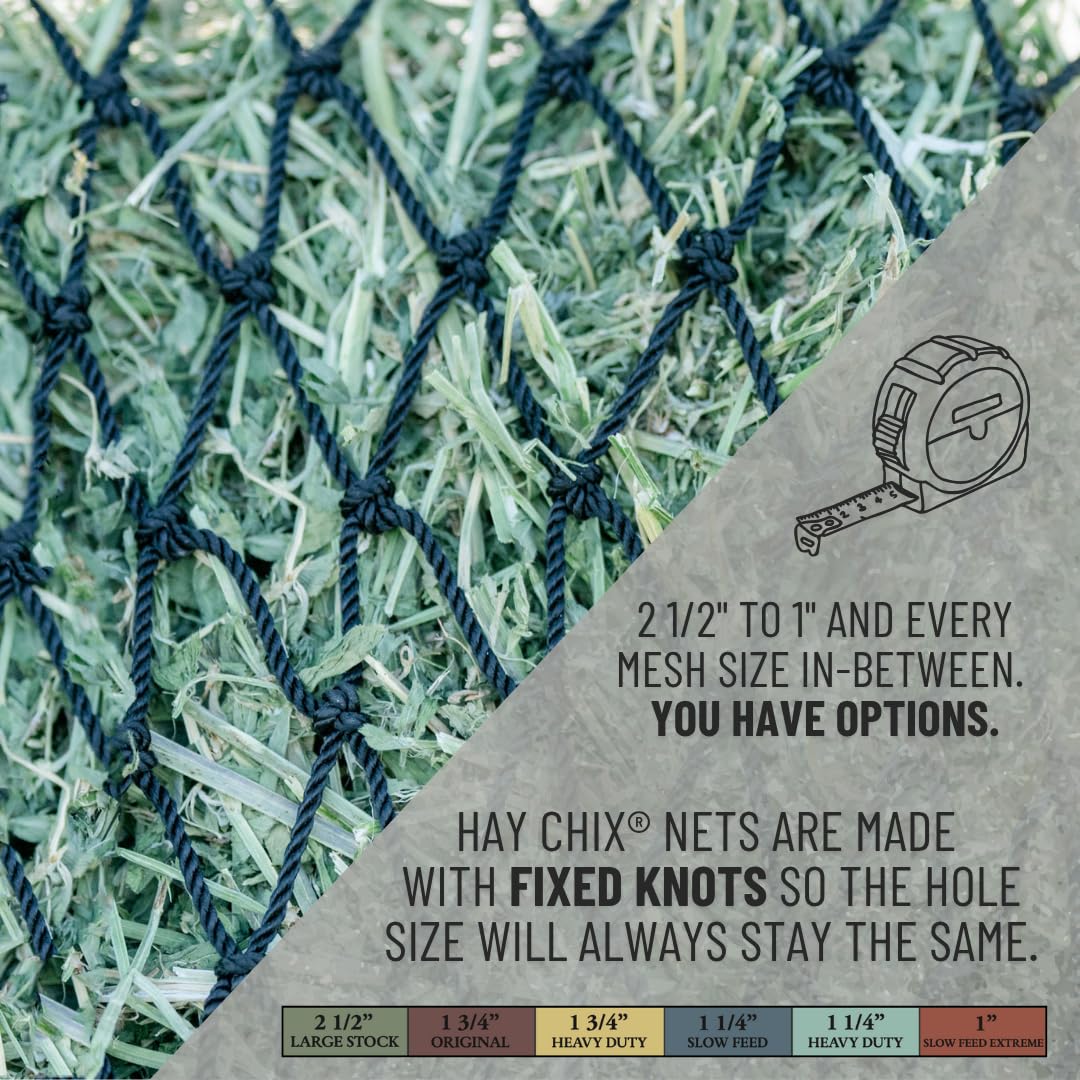 Hay Chix hay net for horses half bale net supports easier feeding