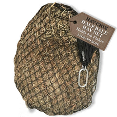 hay chix hay net horse feeder, leopard rope, reduces waste during feeding