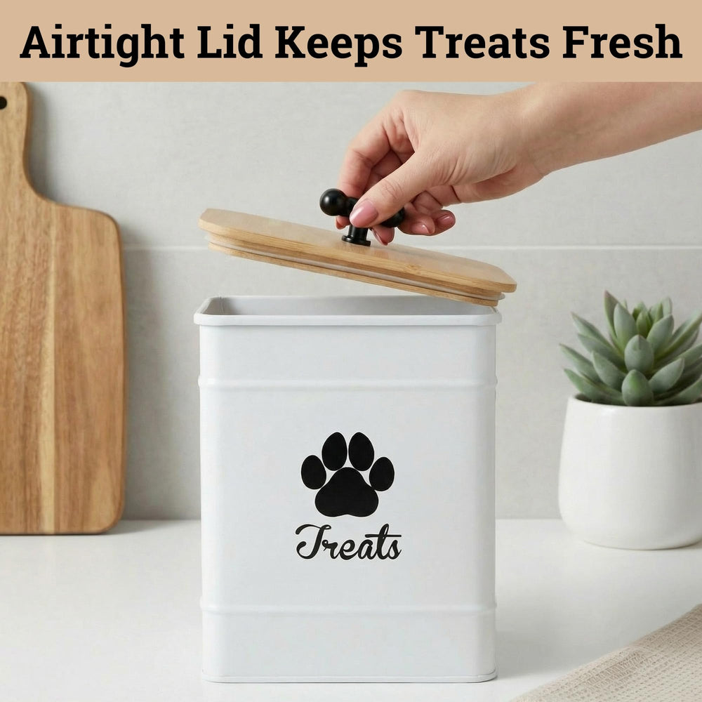HB Design Co 12-cup capacity treat canister ready for large treats