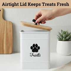 HB Design Co 12-cup capacity treat canister ready for large treats