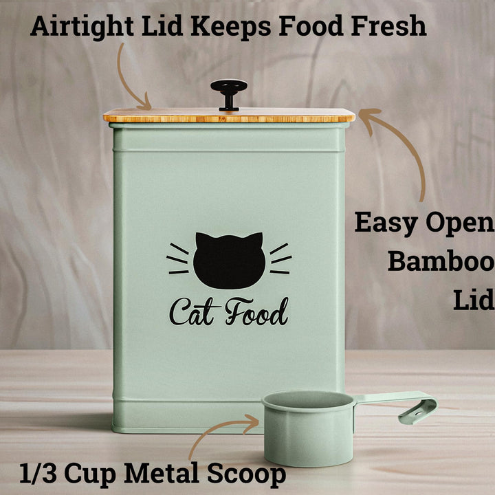 HB Design Co 25 cup kibble container showing large capacity for daily meals