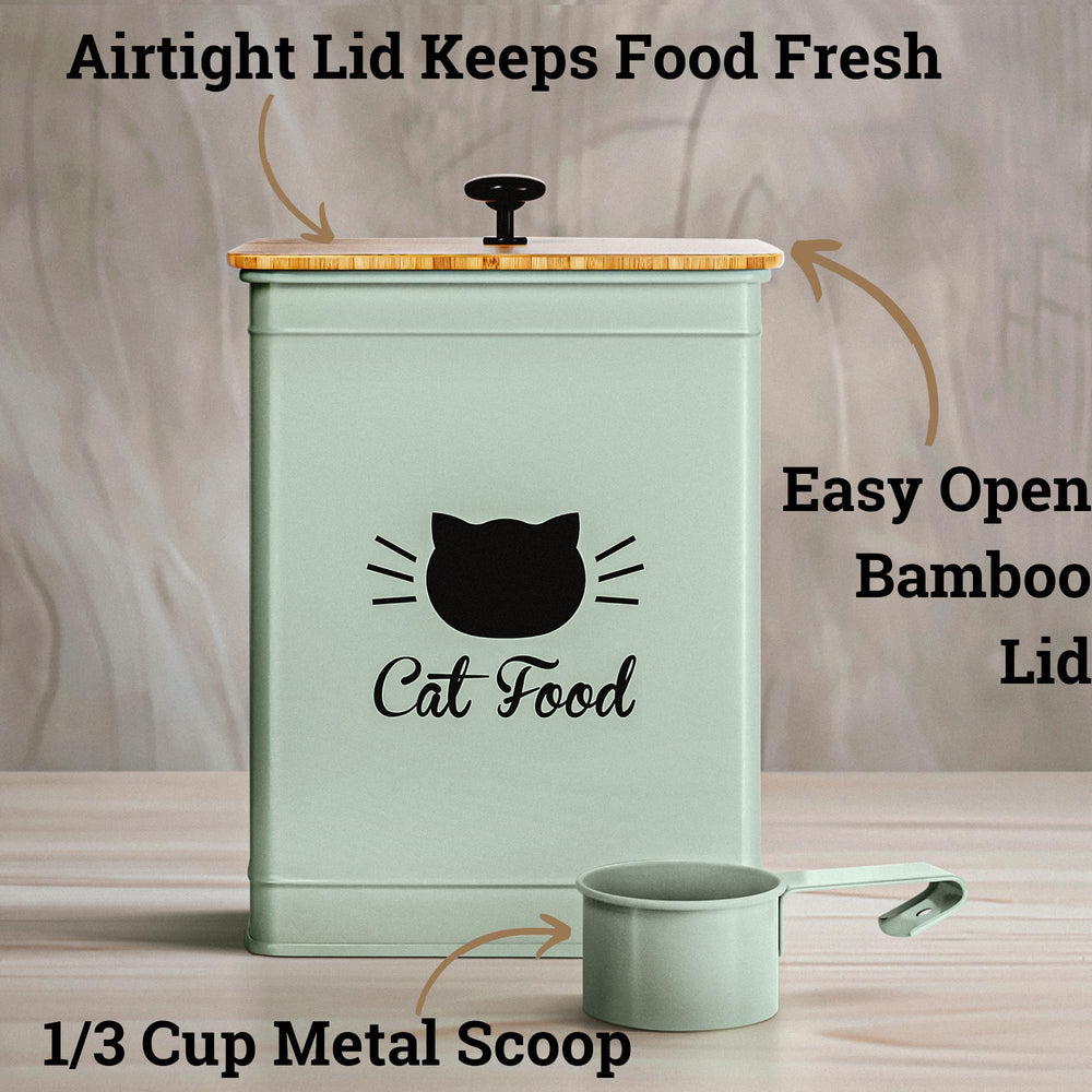 HB Design Co 25 cup kibble container showing large capacity for daily meals