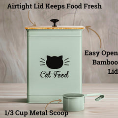 HB Design Co 25 cup kibble container showing large capacity for daily meals