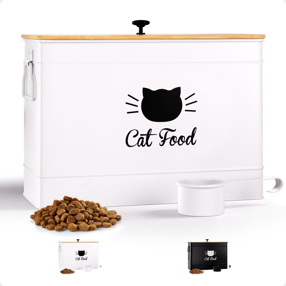 HB Design Co cat food container with airtight lid keeps kibble fresh and moisture-free.