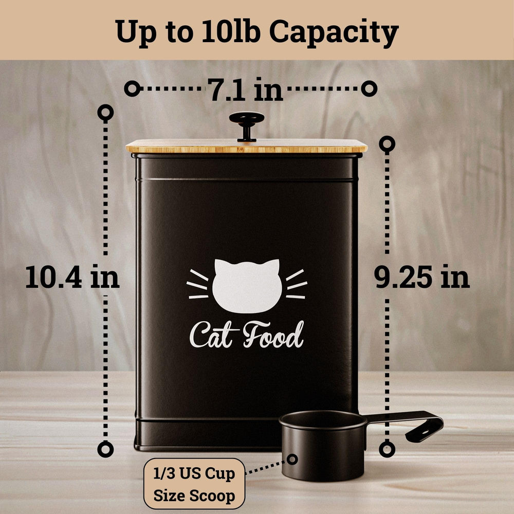HB Design Co decorative yet durable storage bin for pet food.