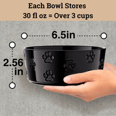 HB Design Co paw-imprint bowls add stylish flair to your pet feeding area.