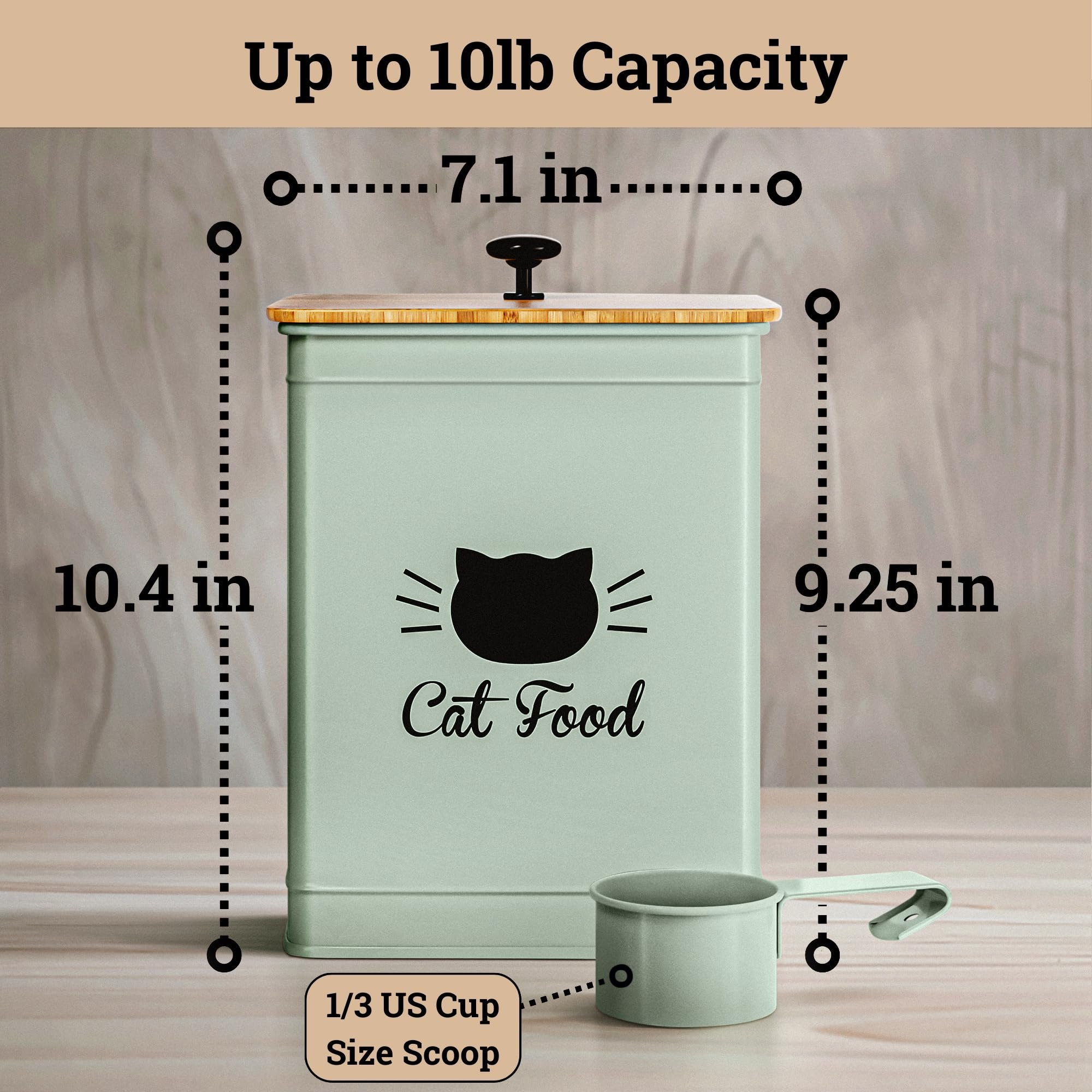 HB Design Co decorative cat food bin adds style and organized storage